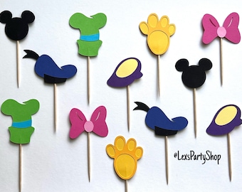 Mickey Mouse Clubhouse Cupcake Toppers: Birthday Party Decor