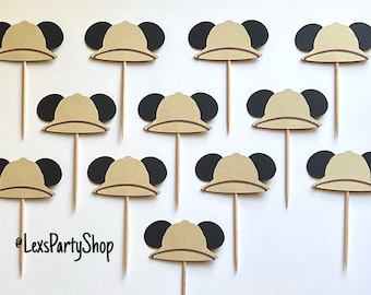 Mickey Mouse Safari Cupcake Toppers: Party Picks
