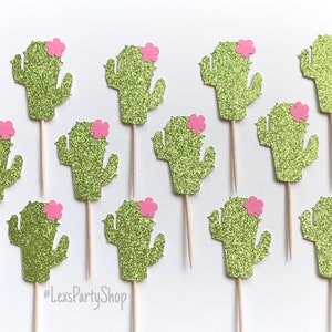 Cactus cupcake toppers, cactus party decorations