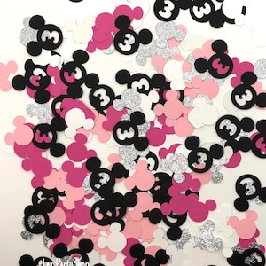 Minnie Mouse Confetti: Third Birthday Confetti