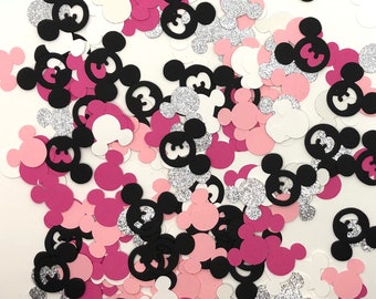 Minnie Mouse Confetti: Third Birthday Confetti