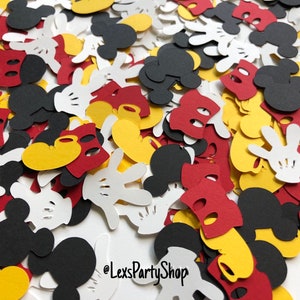 Mickey Mouse Confetti: 300 Disney Mickey Mouse Custom Confetti Pieces, Scrapbooking, Birthday, Table Decor image 4