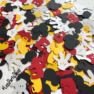 Mickey Mouse Confetti: 300 Disney Mickey Mouse Custom Confetti Pieces, Scrapbooking, Birthday, Table Decor image 2