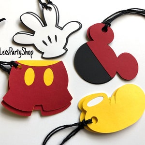 Mickey Mouse Gift Tags, Mickey Tags, Mickey Mouse Party, Favor Tags, - Etsy