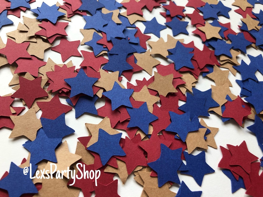 Star Confetti, Fourth of July Confetti, 4th of July Confetti, Rustic ...