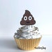 Poop Emoji Cupcake Toppers, Emoji Party, Emoji Food Picks - Etsy