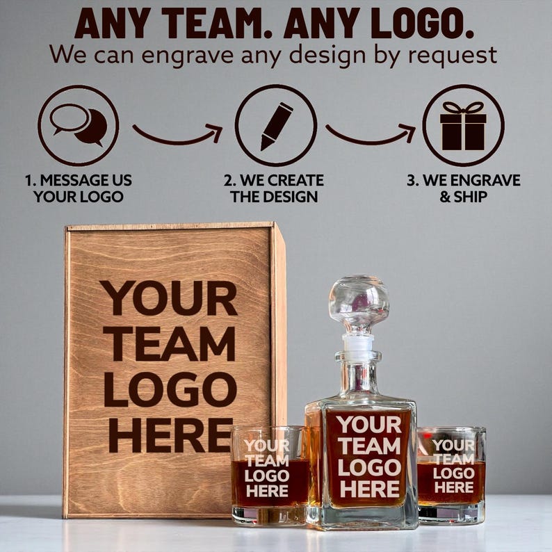 New England Patriots - Personalized Football Fan Whiskey Decanter Set ...