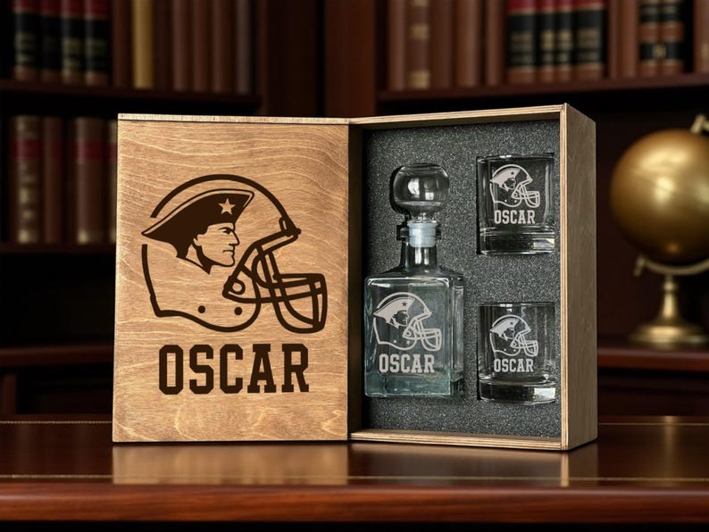 New England Patriots - Personalized Football Fan Whiskey Decanter Set ...