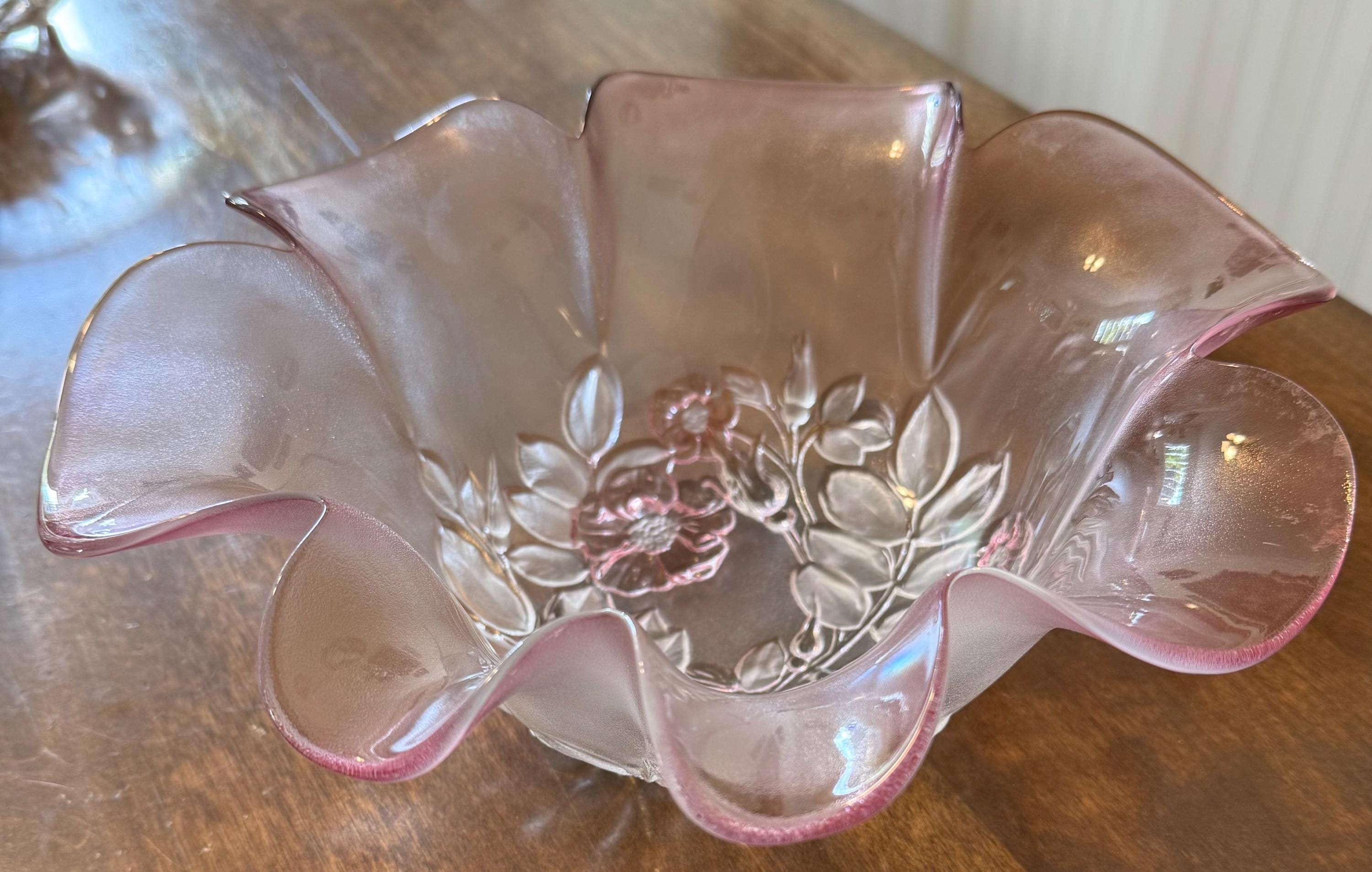 Mikasa Rosella Frosted Pink Serving Bowl - Etsy