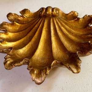Gold-Leaf Florentine Shell Catchall
