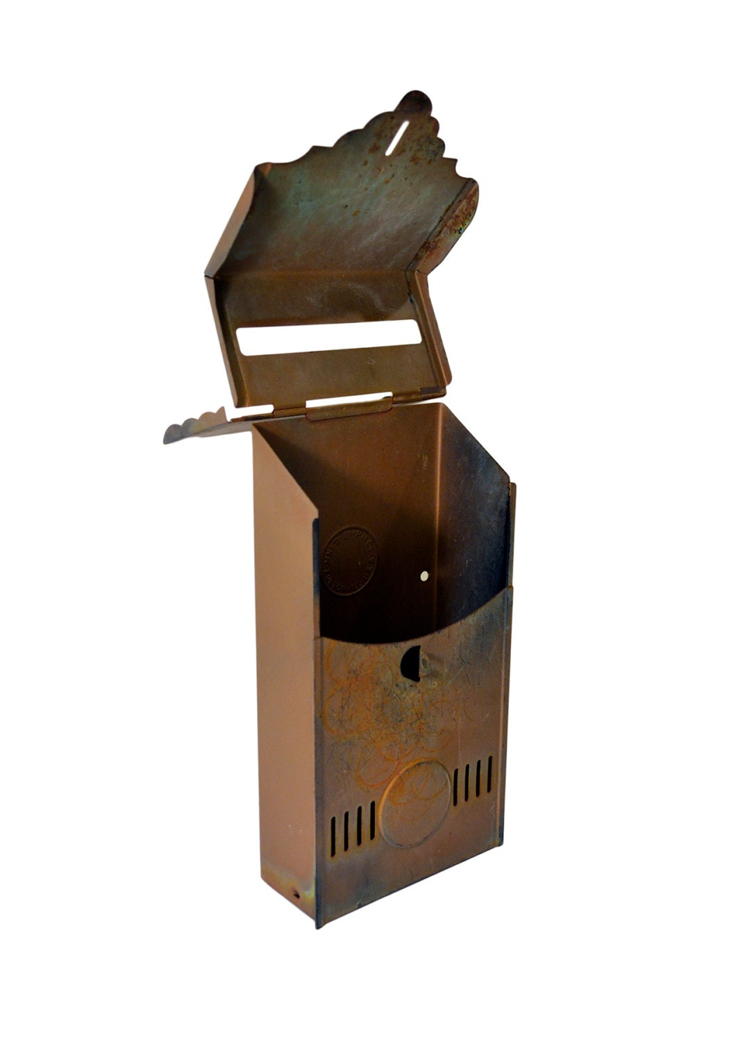 Vintage Metal Mailbox P. N. Co Fulton IL Upright Mailbox Etsy