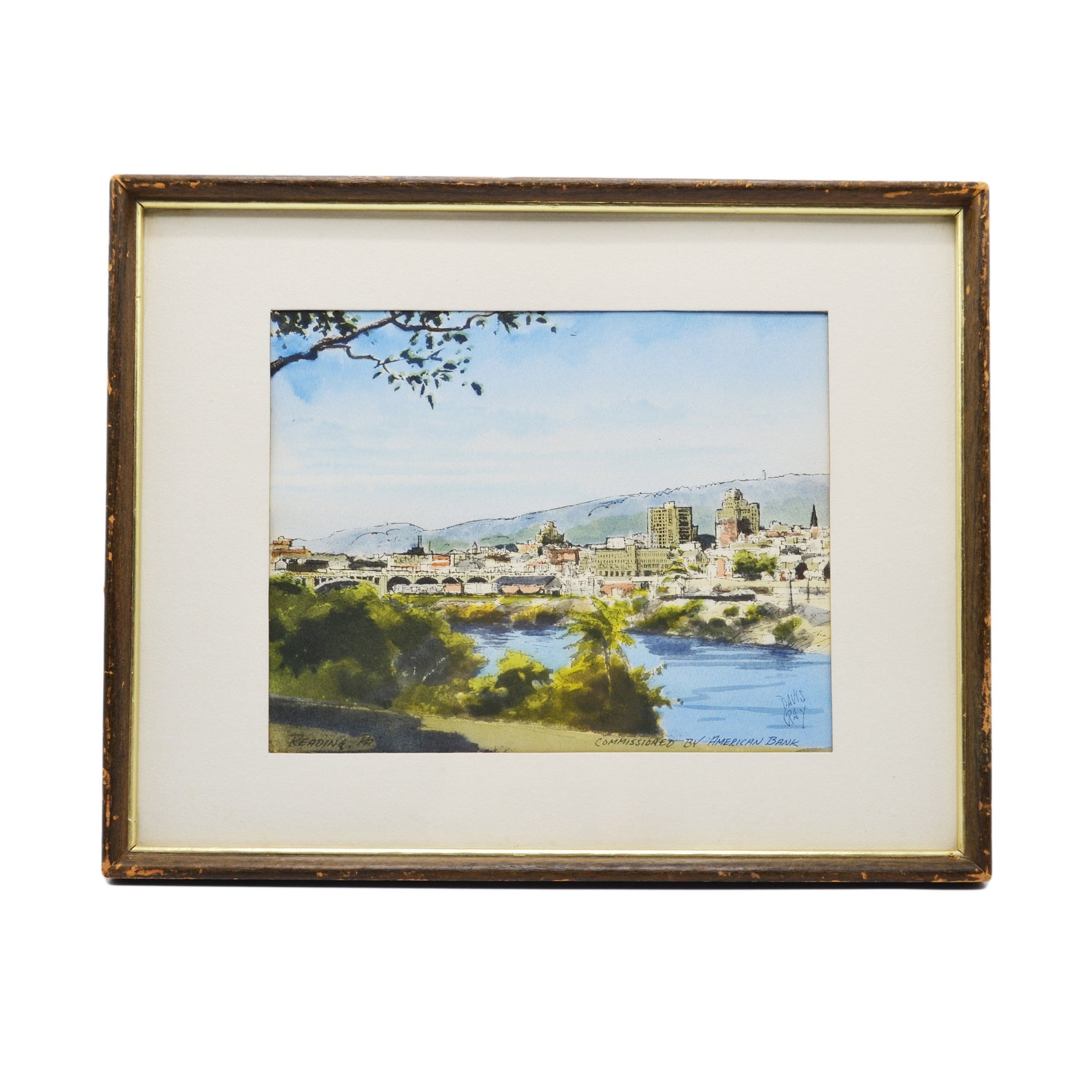 Original Davis Gray Watercolor Artwork Commissioned By Etsy