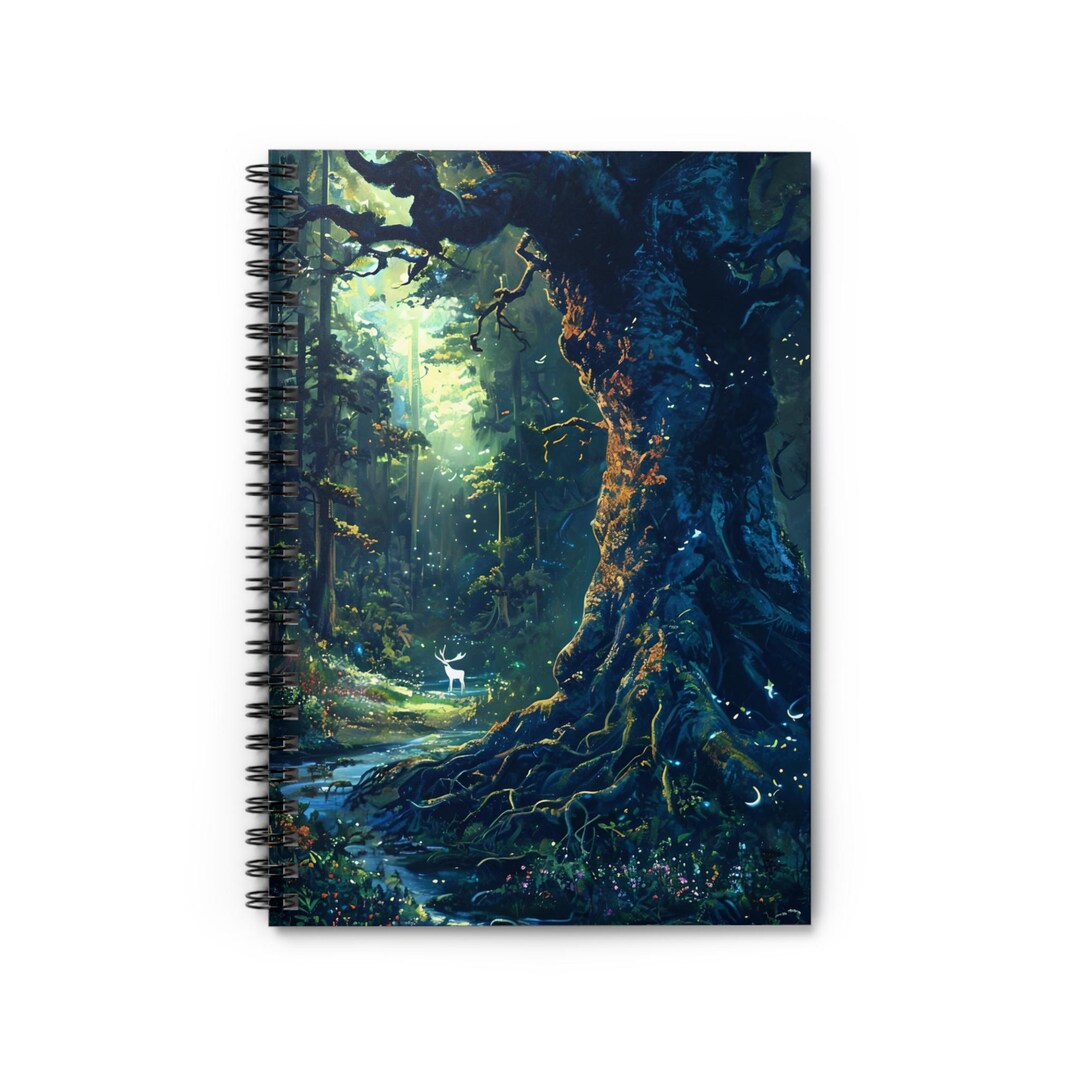 Enchanting Forest Spiral Notebook - Ruled Lines, Nature Lover Journal ...