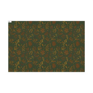 Botanisk presentinslagning, miljövänligt omslagspapper, presentpapper, omslagspapper för högtider, höstlövverk bild 2