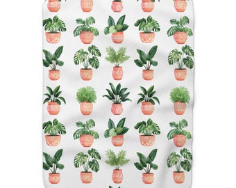 Pflanzenliebhaber Sherpa Fleece-Decke: Kuscheliger Indoor-Gartenüberwurf