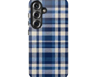 Plaid Phone Case: Dual Layer Shock Absorbent iPhone Accessory