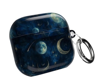 Celestial AirPod Case: Moon & Stars Design - Space Lover Gift
