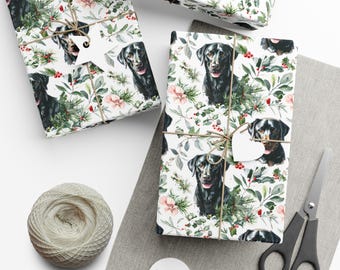 Geschenkpapier Schwarz Labrador | Labrador Retriever Geschenkverpackung