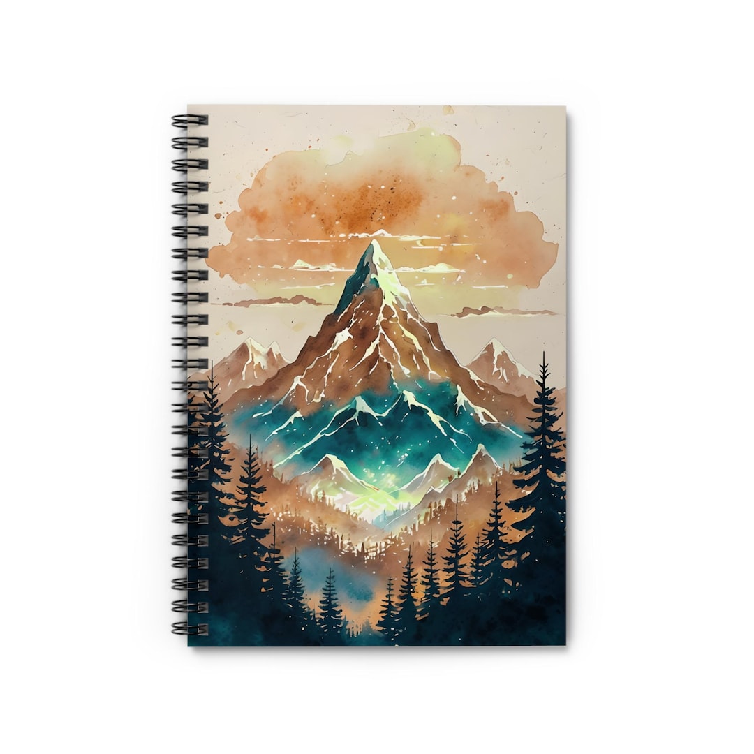 Mountain and Forest Spiral Notebook 6"x8" - Nature Lover's Sketchbook ...