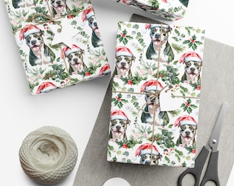 American Pitbull Wrapping Paper | Christmas Dog Holiday Wrapping Paper