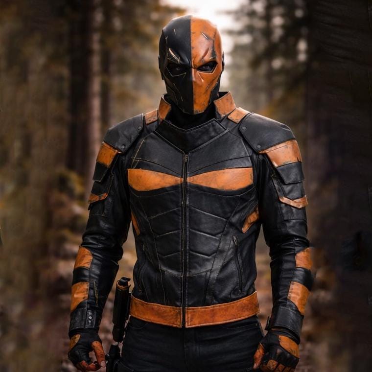 Deathstroke Inspired Cosplay Jacket : Yellow Black Slade Wilson