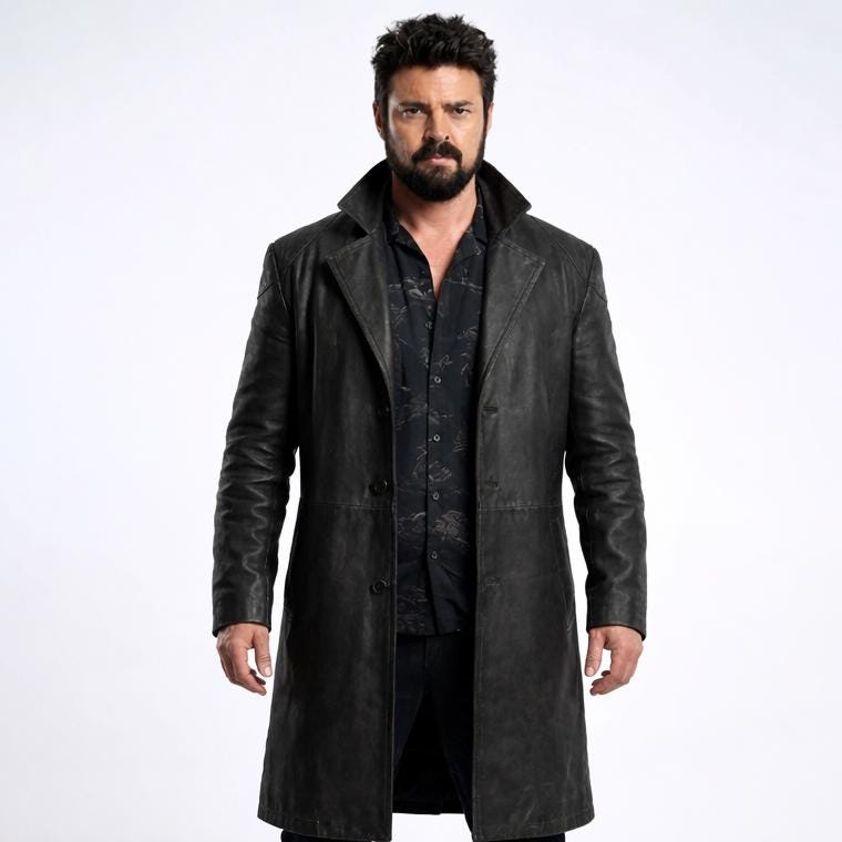 Billy Butcher Boys S5 Cosplay Coat : Karl Urban Leather Trench