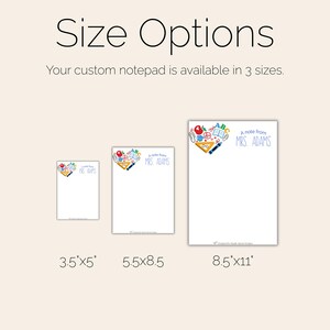 Personalized Teacher Note Pad – Custom Name Stationery for Classroom, Cute Teacher Gift for Back to School/End of Year | FREE SHIPPING
