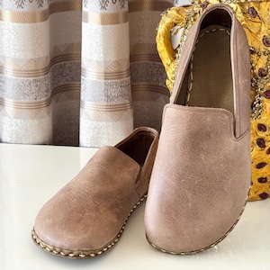 Moccasins Barefoot Women Shoes, Leather Earthing Shoes, Grounding Zero Drop Flats, Wide Toe Box Minimalist Shoes, VISION