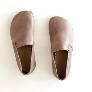Handmade Leather Grounding Moccasins: Barefoot Zero Drop Shoes Vision Color image 4