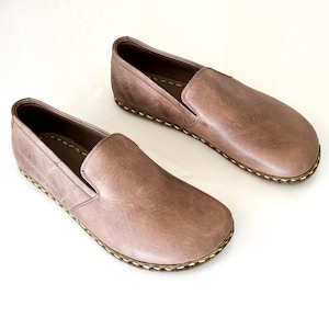 Handmade Leather Grounding Moccasins: Barefoot Zero Drop Shoes