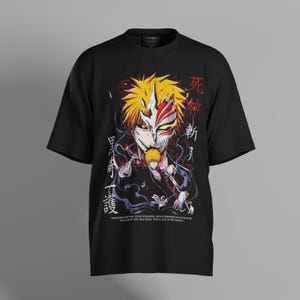 Soul Reaper Anime Tee: Oversized Shinigami Graphic, Manga Streetwear