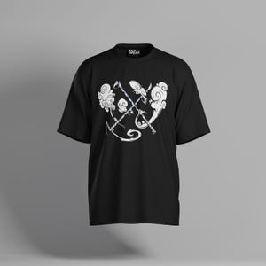 Anime Oversized Graphic Tee, Wild Boar Mask Warrior Japanese Manga Apparel, Fantasy Streetwear T Shirt, Gift For Anime And Art Lovers