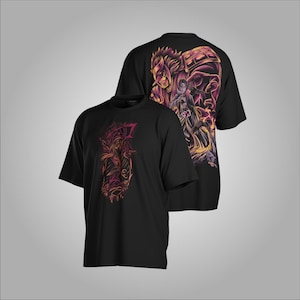Anime Oversized T Shirt, Mysterious Rogue Ninja Japanese Manga Apparel, Dark Streetwear Tee, Gift For Anime And Manga Enthusiasts