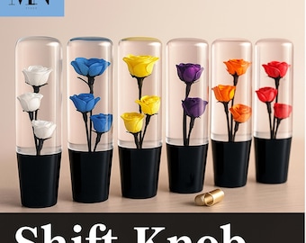 Pommeau de levier de vitesse en résine fait main - Levier de vitesse acrylique 6 couleurs | Accessoire d'intérieur élégant pour voitures manuelles | Cadeau unique pour les amateurs de voitures