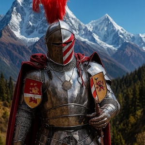 Medieval Royal Crusader Knight Full Armor | Barbuta Full Suit | Full Mild Steel LARP Cosplay Costume for Halloween Warrior