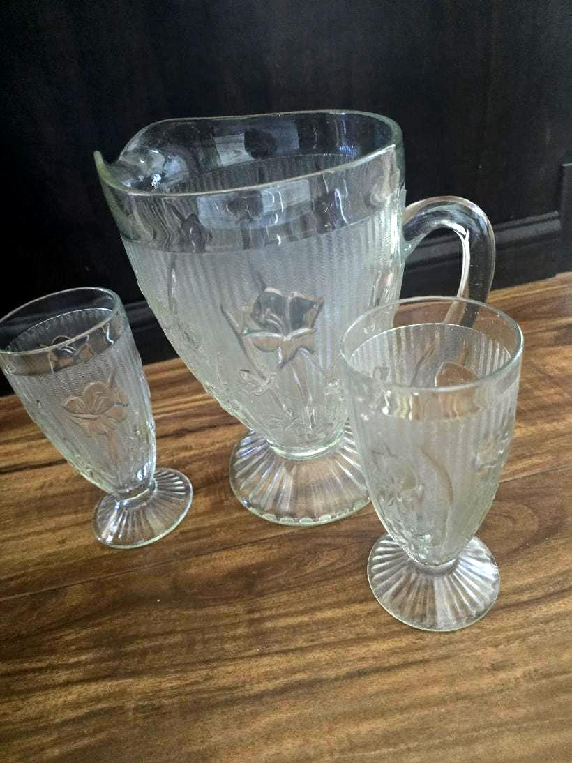 Jeanette Glass Pitcher - Etsy
