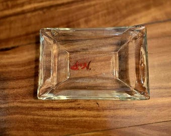 Tiffany & Co Crystal Glass Square Ashtray Trinket Tray Chip - Etsy