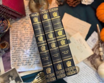 1968 War and Peace Vol I-III: Heron Books Edition, Illustrated Vintage Set
