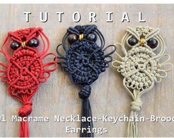 Tutorial gufo macramè / Modello gufo macramè / Macramedamare