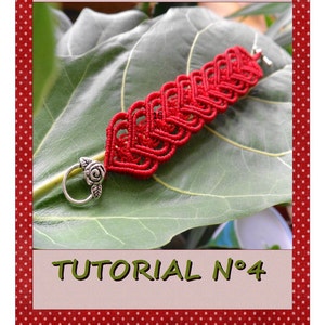 Macrame Tutorial 4  Valentine's Bracelet /  PDF  Bracelet macrame Pattern / Macramedamare