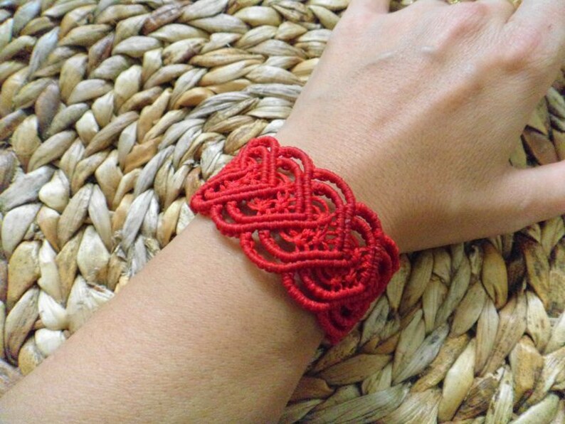 Macrame Tutorial 4 Valentine's Bracelet / PDF Bracelet Etsy