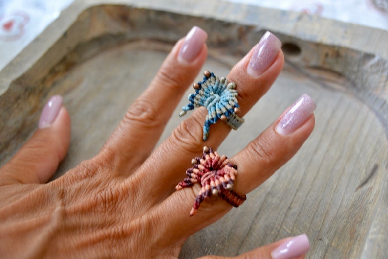 Macrame Butterfly Ring Tutorial image 4