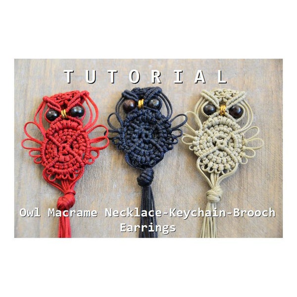 Tutoriel Hibou en macramé / Modèle de hibou en macramé / Macramedamare