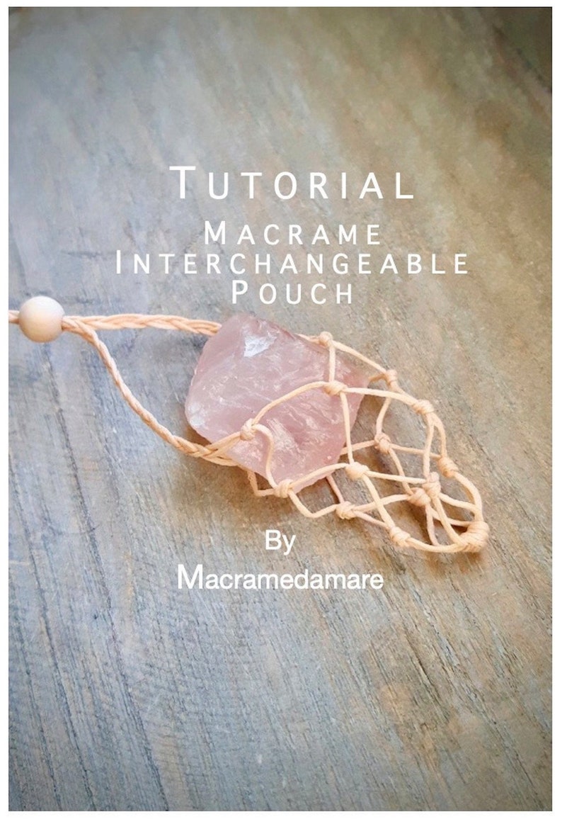 Tutorial Macrame Interchangeable Pouch Necklace image 1