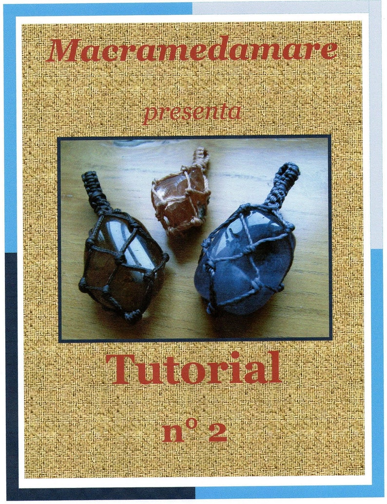 Tutorial n2 Macrame Stone Holder / Macrame bag stone/ Macrame wrapping Tutorial image 8