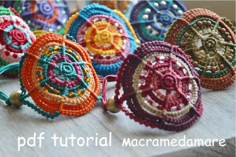 MULTICOLORED Macrame BRACELETS/ Macrame pdf tutorial image 1