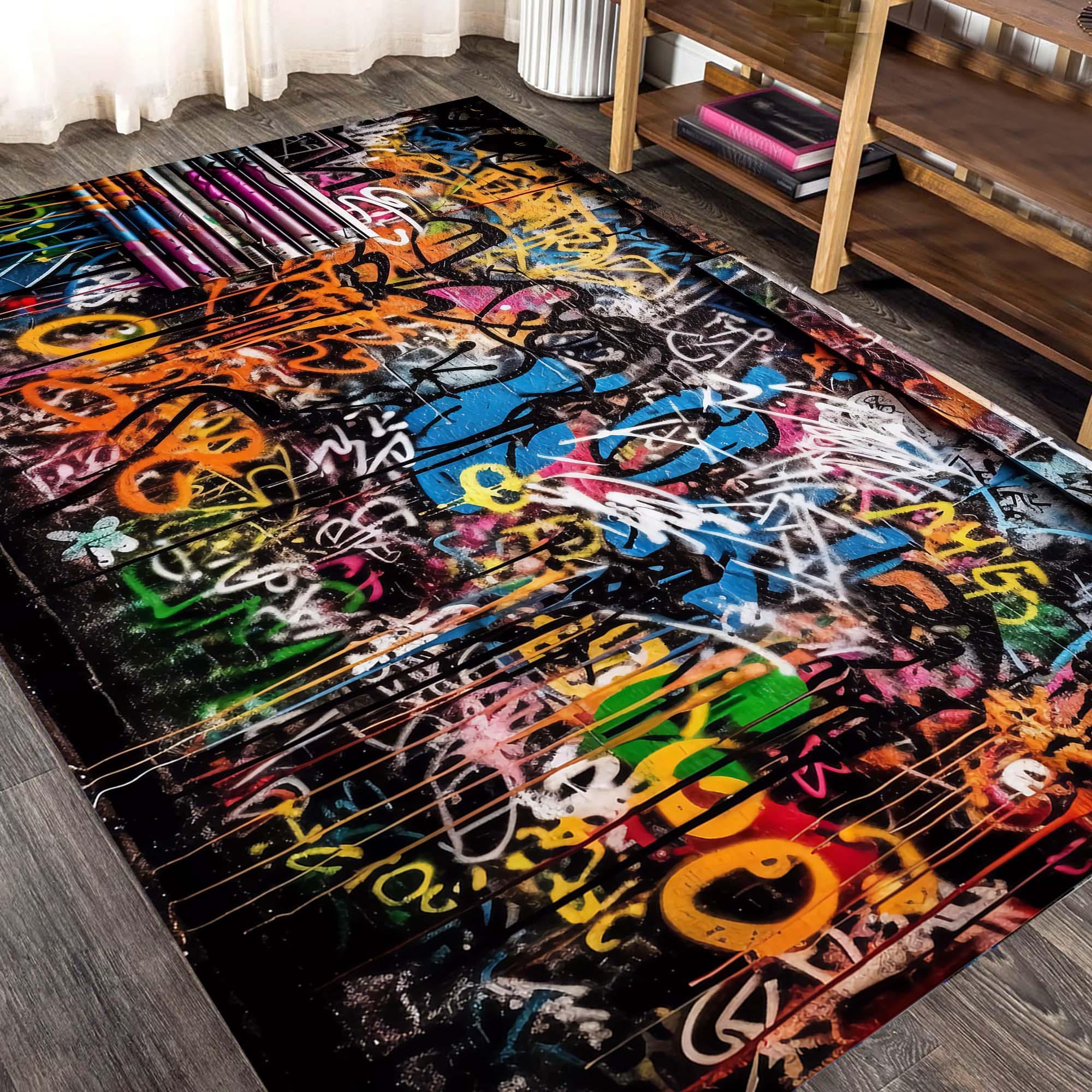 Large Graphic Rug - Etsy