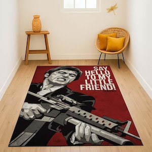 Scarface Rug, American Mafia Decor Rug, American Legend Man, Itilian Mafia Decor, Gangster Rug