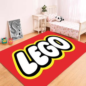 Building Blocks Rug, Playful Rug, Kids Room Decor, Toy Theme, Fun Design, Childrens Rug, Colorful Rug, Playroom Decor, Kids Play Area Rug