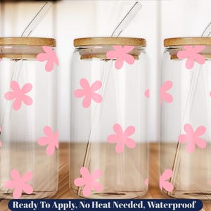 16oz & 20oz Flowers Libbey SVG, Spring Libbey Svg, Boho Daisies Can, Cricut Silhouette
